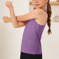 thumbnail image 6 of Grblisyd Girls Athletic Tank Tops Kids Racerback Sleeveless Workout Running Sports Shirts 1-13 Years, 6 of 6