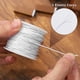 thumbnail image 2 of Artibetter 1 rollo de banda elástica de 50 m, hilo elástico hecho a mano, cableado manual, cuerda suave y fuerte para pulsera, joyería, ropa (blanco), 2 of 5