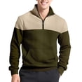 thumbnail image 2 of Ceisia Men's Regular-Fit Stand-Collar Half-Zip Color-Blocked Argyle-Textured Polyester Pullover Gift, 2 of 6