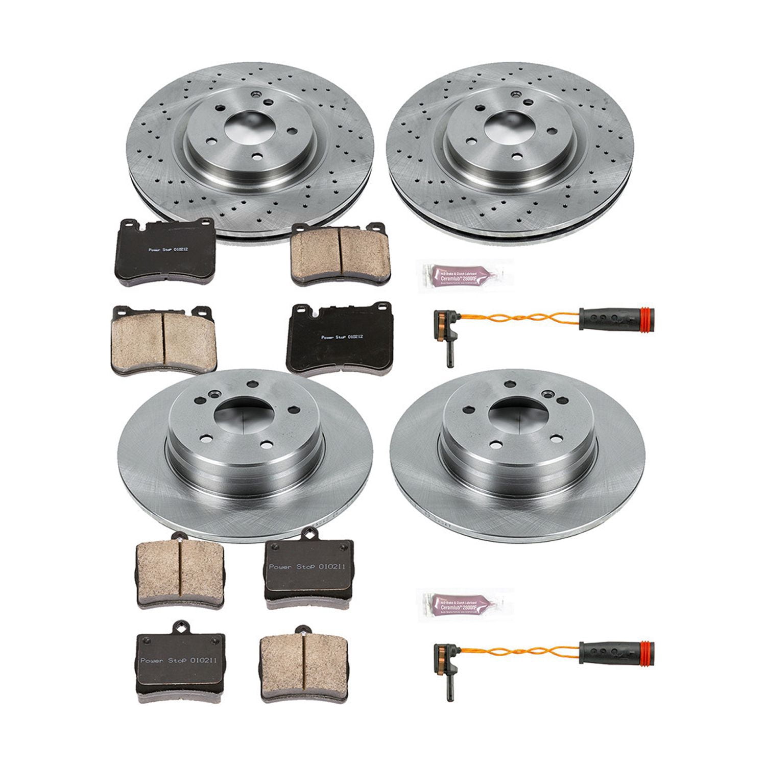 Power Stop Front and Rear Stock Replacement Brake Pad and Rotor Kit KOE6714