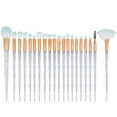 thumbnail image 1 of Juego de brochas de maquillaje para sombra de ojos, 20 piezas de brochas de maquillaje de ojos de diamante brillante de cristal, kit de brochas de maquillaje de unicornio transparente con purpurina oso de fresa Hogar, 1 of 5