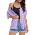 thumbnail image 2 of FIUFY Womens Button Down Cardigans Summer Casual Short Sleeve Open Front Knitted Top Shirts, 2 of 5