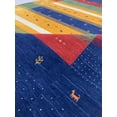 thumbnail image 6 of EORC Navy Hand Knotted Wool Transitional Traditional Knot Rug, 9' x 12'-Color:Navy,Material:Wool, 6 of 6