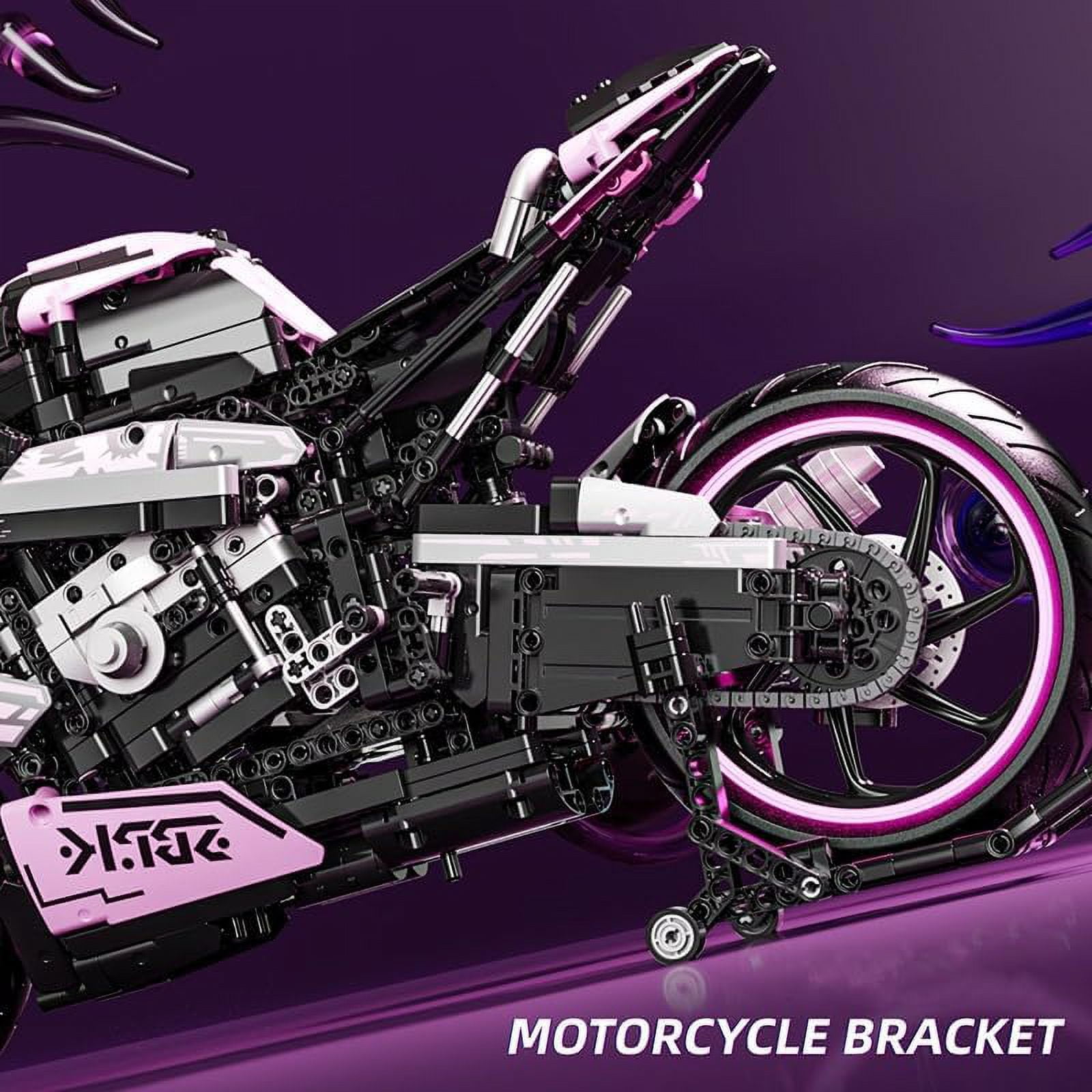 PISONIC Motorcycle Toy Building Blocks Kit, Motorbike Toy Collection Brick Kit, Racing Vehice Model Gifts for Motorcycle Fans(1985 PCS)