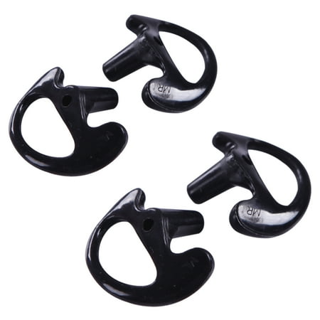 HDE Two Way Radio Ear Mold Replacement Earpiece Insert for Acoustic Coil Tube Earbud (2 Pair, 1- Medium, 1- Large) (Best Way To Equalize Ear Pressure)