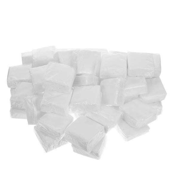 50pcs Disposable Napkins Thickened Tissue Paper Hotel Hand Towels Pulp Paper Extraction Paper Toilet Paper For Plate Bathroom Household White