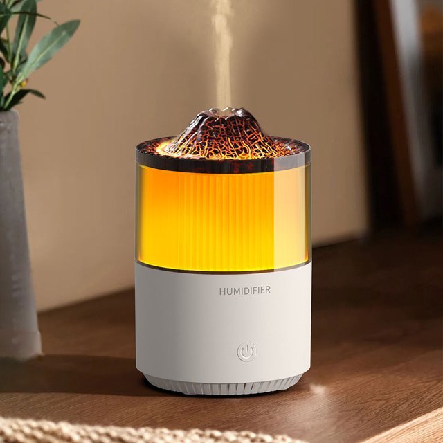 Humidificador De Aroma De Llama, Humidificador De Aromaterapia Decorativo De Gran Capacidad Para Oficina Para Dormitorio
