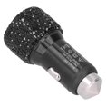 thumbnail image 4 of USB Car Charger 5V Rhinestone Decoration Dual Port Fast Charging Adapter Car Interior AccessoryBlack, 4 of 5