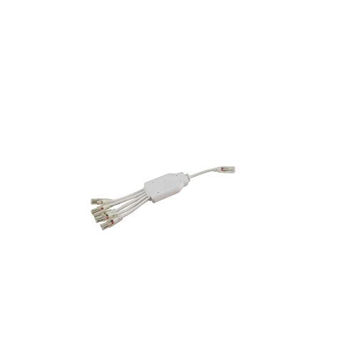 Diode LED Wet Location Splitter Plug (10.5mm Plugs) 5Way White PVC
