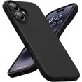 thumbnail image 1 of KOMI Designed for iPhone 16 Case,Shockproof Liquid Silicone Protective Phone Case with Soft Anti-Scratch Microfiber Lining Ultra Slim Drop Protection Phone Cover 6.1 inch Black, 1 of 5