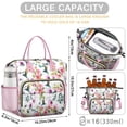 thumbnail image 5 of Pioneer Flower Floral Print Pattern Womens Lunch Box for Work,Insulated Large Lunch Bag for Tween and Teen,Loncheras Para Mujer,Leakproof Adult Lunch Bag for Work,Beach,Travel,Picnic,Camping, 5 of 7