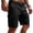 AI10_Black, variant on Mens Cargo Pants Slim Fit Elastic Hiking Shorts Summer Above Knee Outdoor Cargo Shorts Multi Pockets Pull On Pants Light Gray M