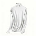 thumbnail image 6 of YueHuiYing Women's Turtleneck Sweater Chunky Long Sleeve Knitted Pullover High Low Hem Trendy Fall Winter Basic Jumper Top, 6 of 7