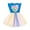 Blue, variant on YuYuBao Toddlers Girls Tulle Dress Rainbow Print Bowknot Pageant Birthday Party Princess Wedding Dresses Kids Girls Tunic Playwear Basic Sundress , 18-24 Months