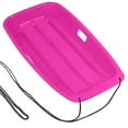 thumbnail image 2 of 36 Inch Pink Snow Sled for Kids & Adults, High-Speed Downhill Toboggan with Pull Rope & Handles, for Winter Sports, 2 of 9