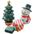 thumbnail image 2 of SASABAXI Miniature Snowman Statue Resin 1.97X1.18X1.18In For Christmas Party And Home Decor 3Pcs, 2 of 7