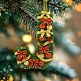 thumbnail image 5 of Adornos navideños personalizados para el árbol | Colgantes con monograma de 26 letras y diseño de gorro de Papá Noel, 5 of 5