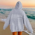 thumbnail image 2 of Hwmodou Ladies Hoodies Sweatshirts Letter Printed Long Sleeve Clothes Word Graphic Vintage Trendy Kawaii Preppy Tops Weekend Holiday Sweatshirt For Woman, 2 of 5