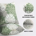 thumbnail image 5 of Sage Green White Grey Gray Pillow Covers 20X20 Inch Set of 2, Spring Modern Geometry Dahlia Floral Print Decorative Throw Pillow Covers Outdoor Farmhouse Cushion Case for Couch Sofa Bed Decor, 5 of 5
