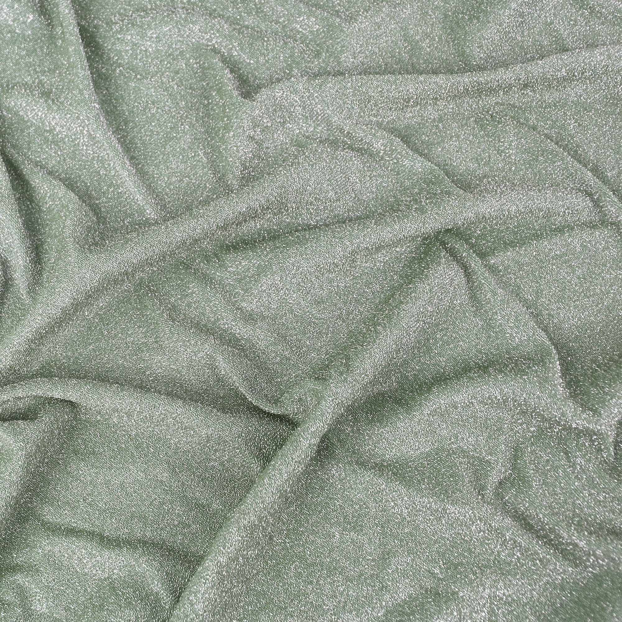 Romex Textiles Polyester Spandex Shiny Lurex Knit Fabric - Sage/Silver