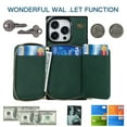 thumbnail image 3 of Decase for iPhone 15 Plus Crossbody Zipper Wallet Case,Credit Card Slot Stand with Shoulder Strap,Hybrid Rugged PU Leather Purse Shockproof RFID Blocking Protective Case Cover,Darkgreen, 3 of 12
