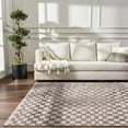 thumbnail image 5 of Hauteloom Pertek Modern Checkered Runner Rug - Modern Geometric Carpet for Hallway, Kids Room, Nursery - Bohemian Boho Carpet - Cream, Beige, Tan - 2'7" x 7'3", 5 of 11