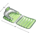 thumbnail image 4 of Pool Central Chaise Longue Flottante Pliante Gonflable pour Piscine - 74 Pouces - Vert, 4 of 6