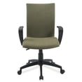 thumbnail image 3 of Leick Home 10115GN Apostrophe Office Chair with Black Caster Base, Sage Green Linen, 3 of 9