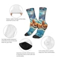 thumbnail image 3 of Rateoe Artistic Starry Sky Cloud Dog Pattern Children's Socks, Socks Gifts ,kids Crew Soft Cotton Socks , Moisture-Wicking, Durable, Ideal for Daily Wear & Sports, 3 of 5