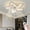 White, variant on PETGLE Low Profile Ceiling Fan with Lights,110v Modern Dimmable Flower Shape, Remote Control/app Control,Timing 6 Gear Speeds Fan Ceiling Lamp.