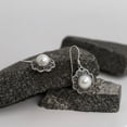 thumbnail image 4 of Tibetan Silver 925 Sterling Silver Pearl Drop Earrings for Women Handmade Filigree Tribal Gift Jewelry, 4 of 7