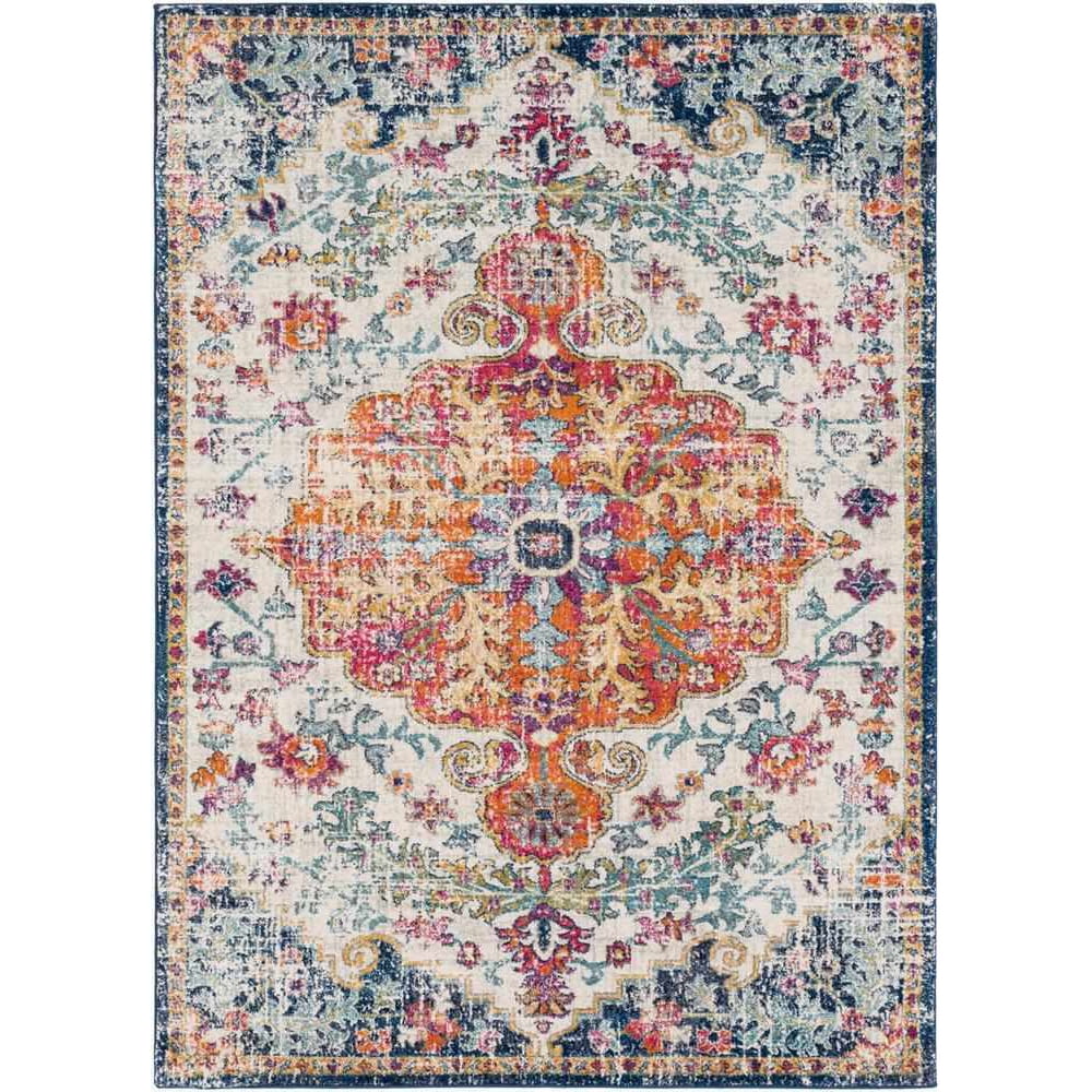 Mark & Day Olivia Updated Traditional Area Rug, Saffron/Navy, 10' x 14