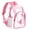 Pink, variant on Tear Resistant Clear PVC Backpack with Ergonomic Grey Foam Shoulder Straps, Ample Storage Rucksack for Sunglasses, Handheld Consoles & Outdoor Kits, Flexible Carry Pack for Sports Stadiums, Campsite