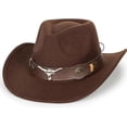 thumbnail image 1 of Sombrero vaquero infantil fieltro sombrero vaquero niños 4-8 años sombrero vaquero fiesta occidental, 1 of 8