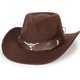 thumbnail image 1 of Sombrero vaquero infantil fieltro sombrero vaquero niños 4-8 años sombrero vaquero fiesta occidental, 1 of 8