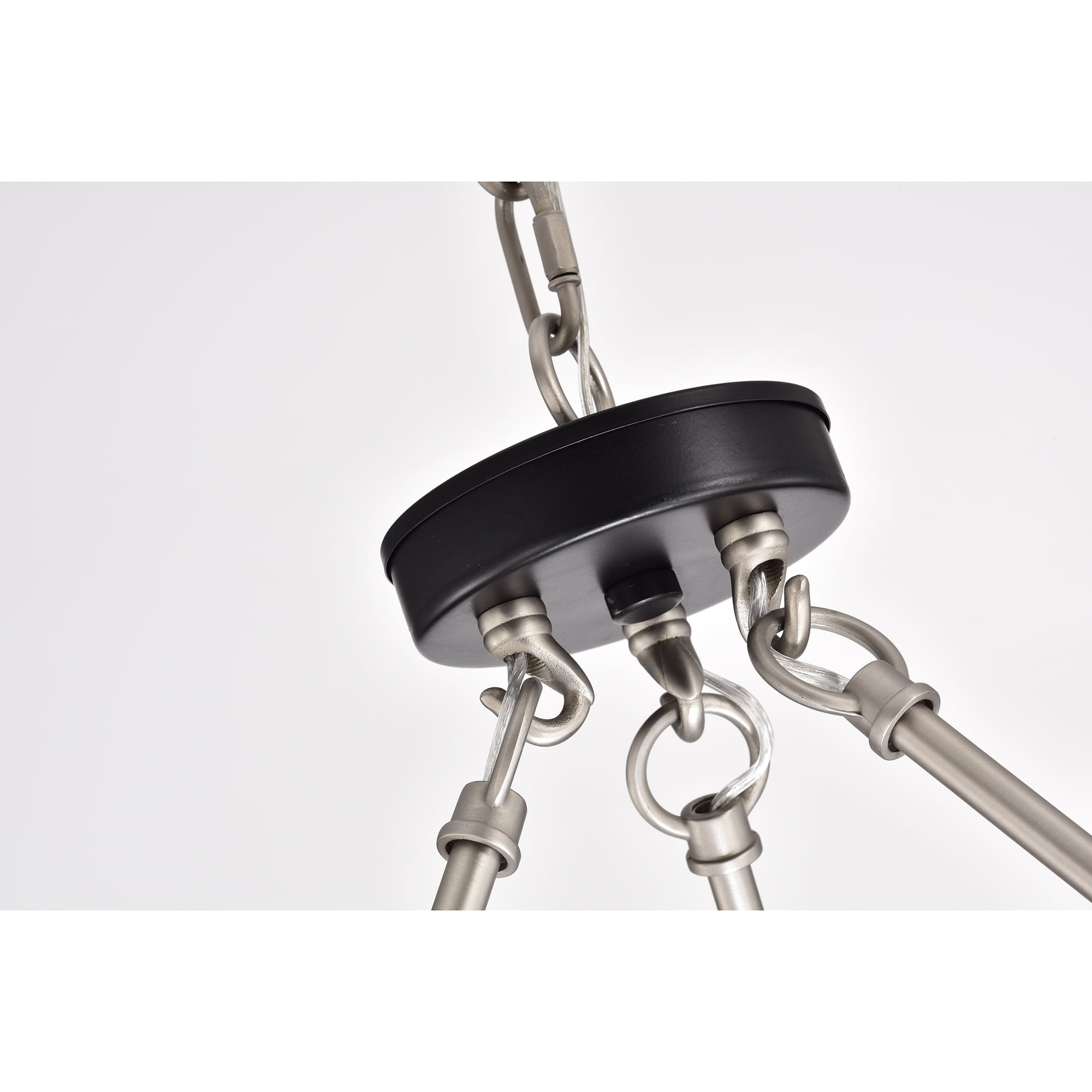Warehouse of Tiffany Liam Matte Black Nickel 48-inch Round Wagon Wheel 24 Light Chandelier