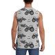 thumbnail image 4 of Fotbe Gray Tractor Men's Camiseta sin Mangas Estampada para Hombres, Playera Casual para Gimnasio, Entrenamiento, Playa-Small, 4 of 7