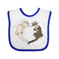 Inktastic Cute Ferret Heart Boys or Girls Baby Bib