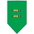 thumbnail image 1 of Love Is Love Screen Print Bandana Emerald Green Small, 1 of 1