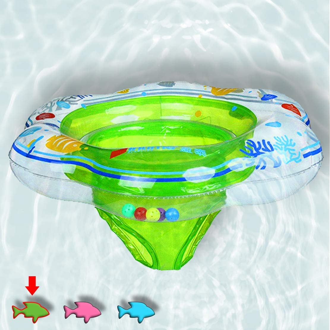 Baby Swimming Ring Floats with Safety Seat Double Airbag Swim Rings for