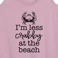 thumbnail image 3 of Instant Message - Less Crabby At The Beach - Women's Racerback Tank Top, 3 of 6