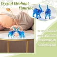thumbnail image 6 of 2 pcs Crystal Elephant Figurine Glass Elephant Animal Figurines Ornaments Collectible Figurines Tabletop Decoration Elephant Sculpture for Home Office Blue, 6 of 8
