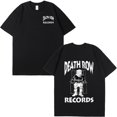 thumbnail image 2 of Camisetas con estampado de Death Row Records, ropa informal de manga corta de gran tamaño, 100% algodón, cuello redondo, color negro, Unisex, 2 of 4
