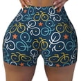 thumbnail image 2 of Picia Bicycle Colorful Printed Workout Shorts for Women Seamless Scrunch Butt Lifting High Waisted Yoga Gym Booty Running Moisture-wicking Short Pants-Large, 2 of 9