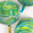 thumbnail image 5 of BalsaCircle 3 Green Round 4D Orbz 13" Marble Mylar Foil Plain Balloons Wedding Decorations, 5 of 8