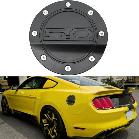Car Fuel Filler Door Cover Gas Tank Cap Black For Ford Mustang GT 2015-2018