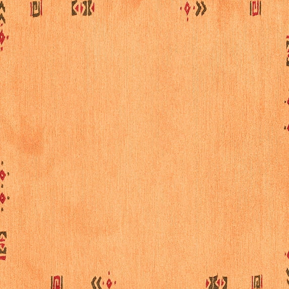 Ahgly Company Indoor Square Abstract Orange Modern Area Rugs, 3' Square