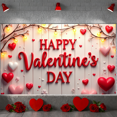 thumbnail image 4 of Red Theme Valentine's Banner Heart Shape Love Display Rose Decor Romantic  Heart Backdrop for Valentine's Party Romantic Date Anniversary Celebration, 4 of 8