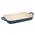 thumbnail image 3 of Chuck Hughes Cast Iron Shallow Roaster, 2.38 L Blue, 3 of 3