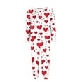 thumbnail image 4 of Lovzfmll Pajama Set for Women, Plus Size Valentine's Day Print Set, Long Sleeve Lounge Top and Pants, Cozy Home Sleepwear Red-A, XL, 4 of 5
